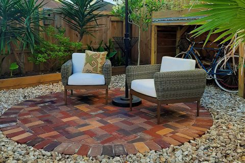 DIY clay paver patio