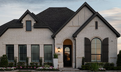 a white bricked home