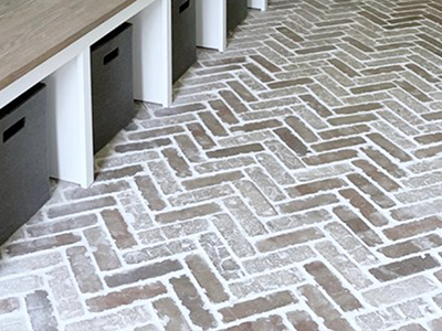 DIY Mudroom Flooring