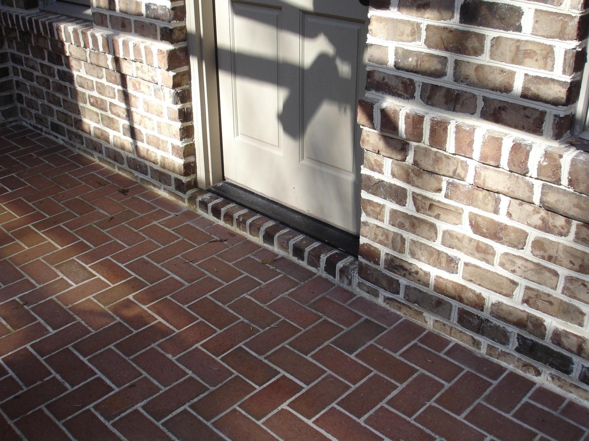 Image of a fully bricked porch