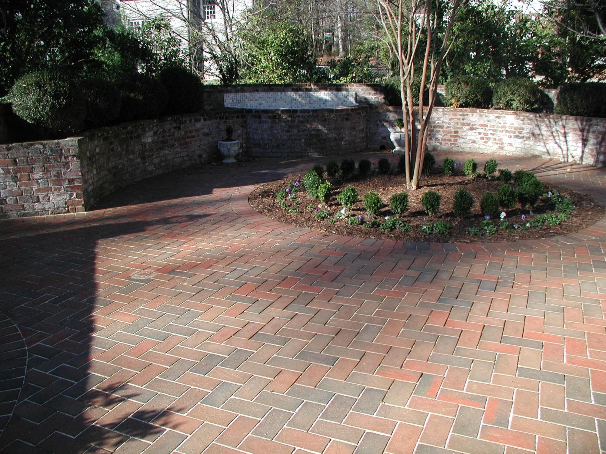 An image of a bricked patio
