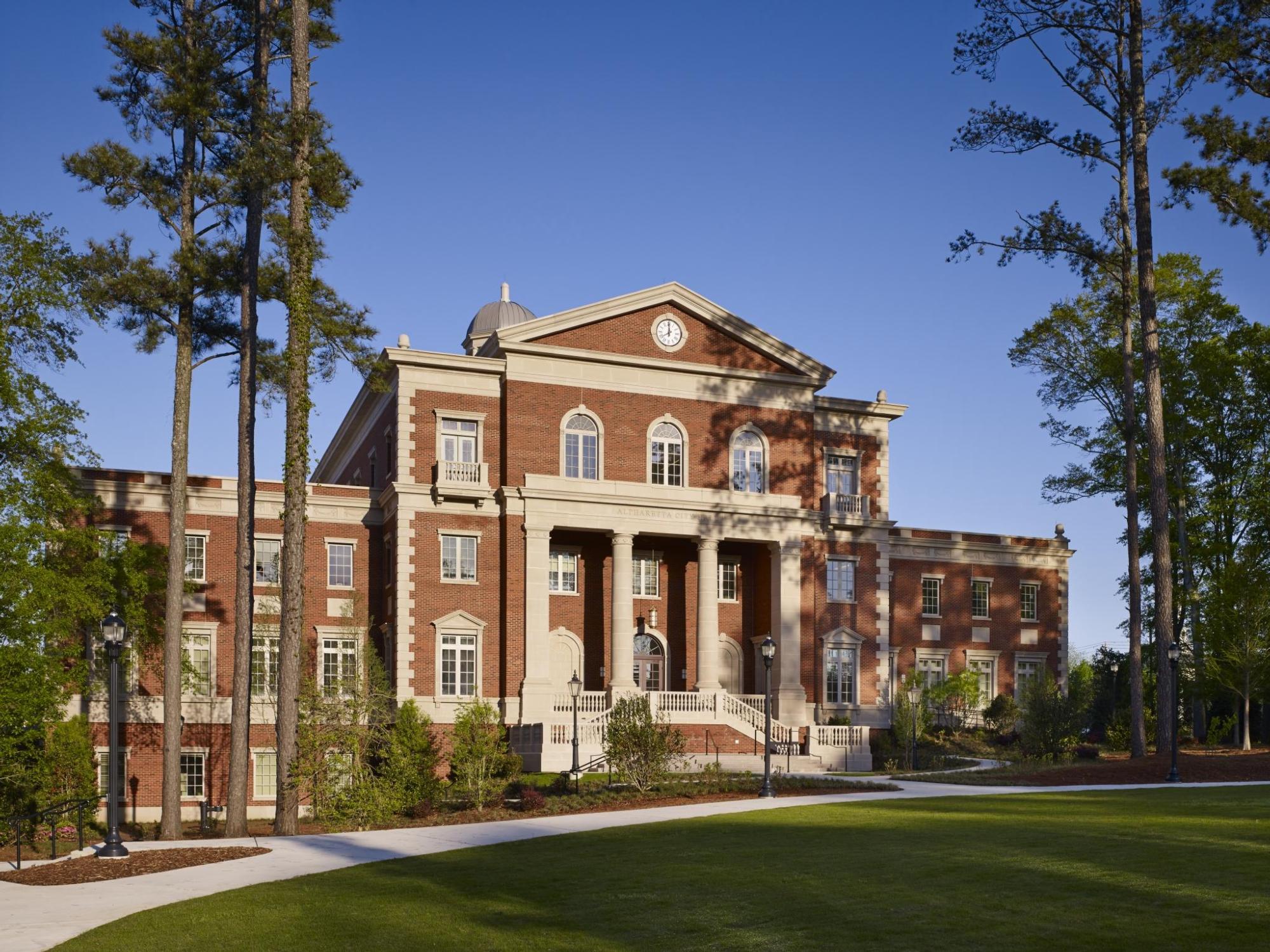 Exterior photo of the Alpharetta City Hall