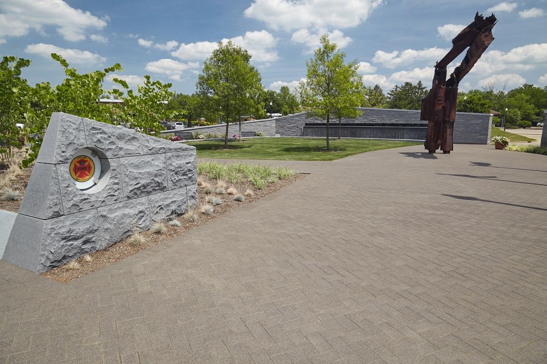 Image of the brick paving at First Responders Park