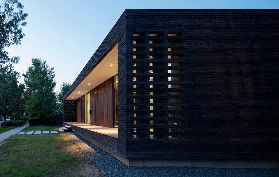 Exterior photo of the Brick City House single family residence.