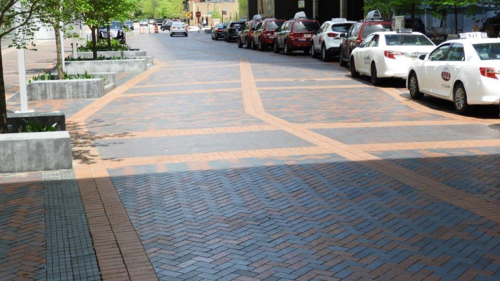 Image of the brick paving at the McCormick Marriott hotel