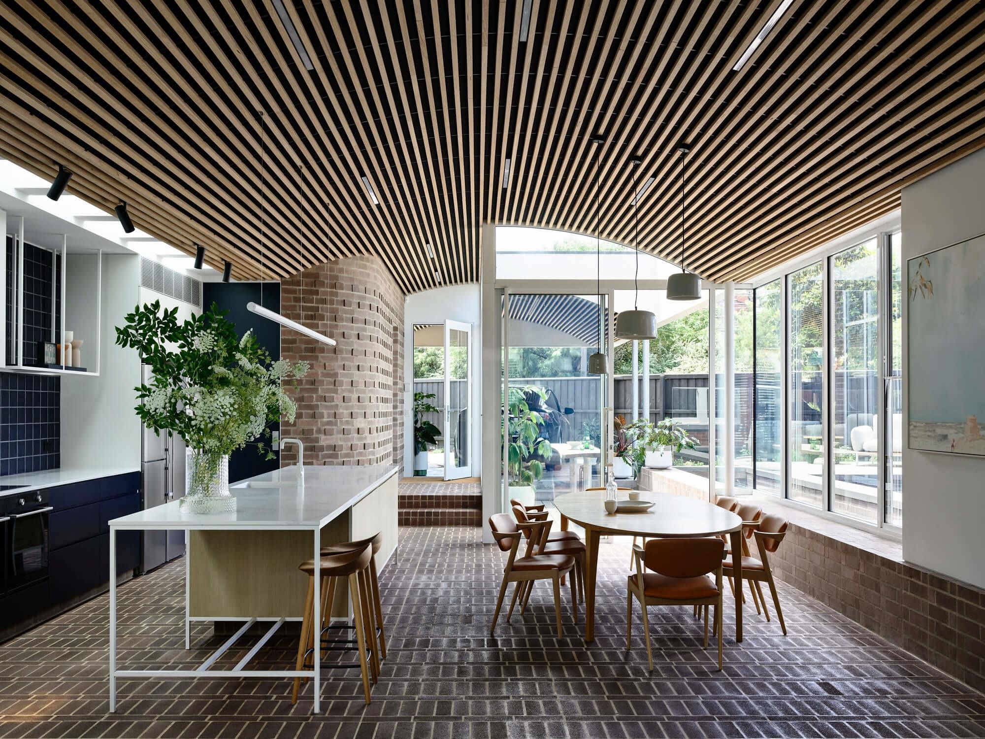 The bricked interior of the Carpenters House