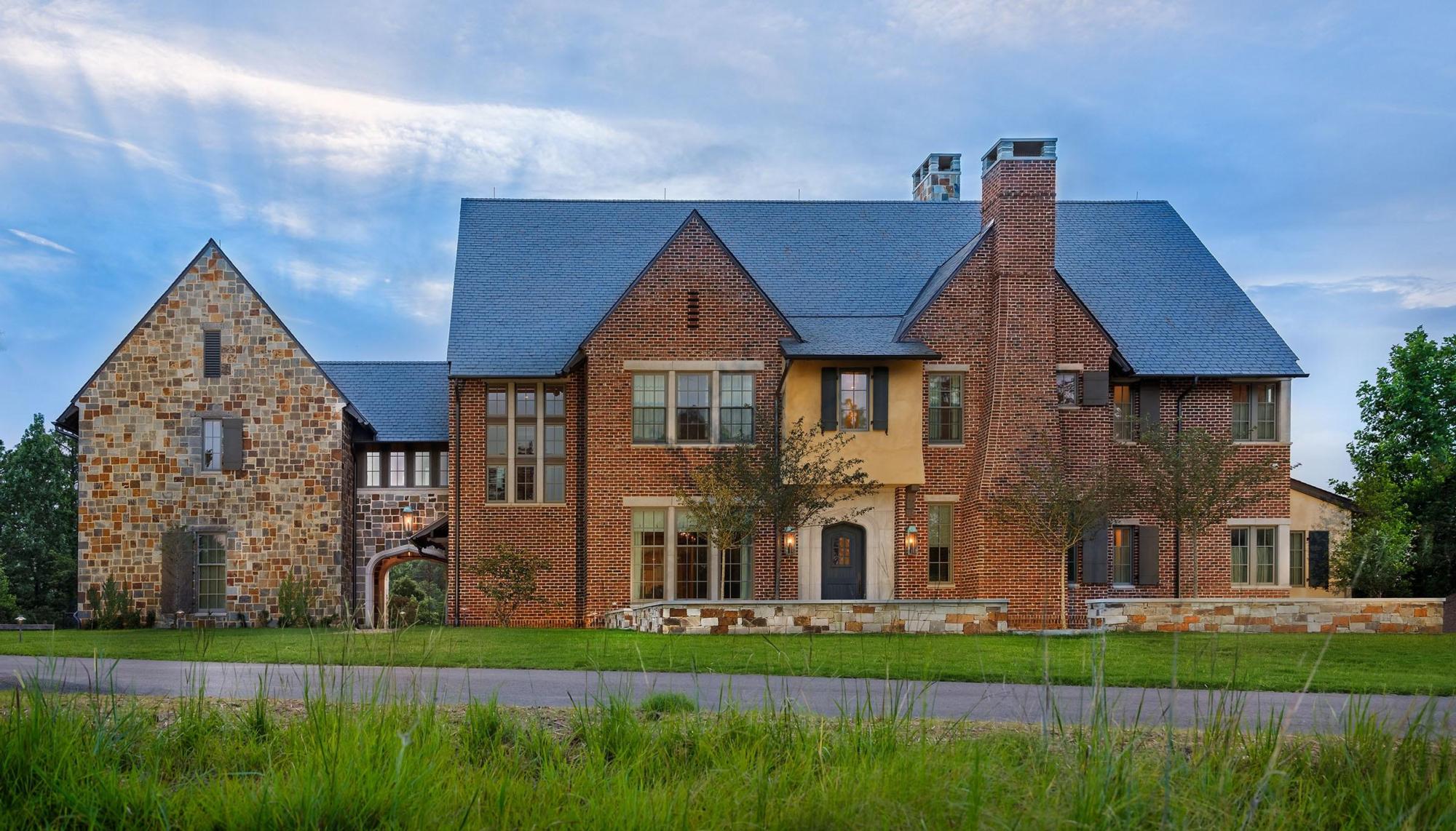 Red brick lends a classical look to the spacious country home on Abingdon Road