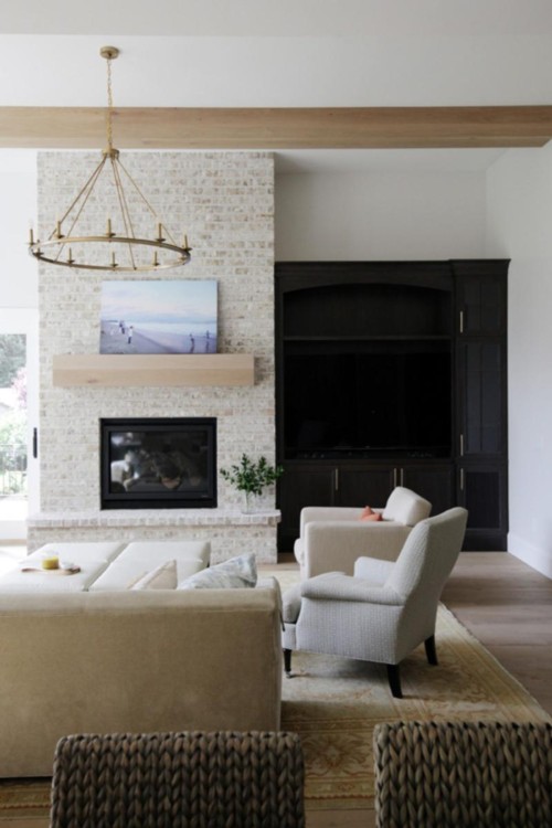 Brick Fireplace