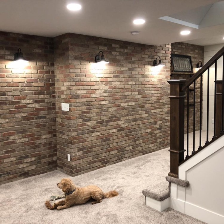 Thin brick used in residential setting
