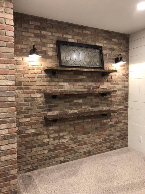 Thin brick used in residential setting