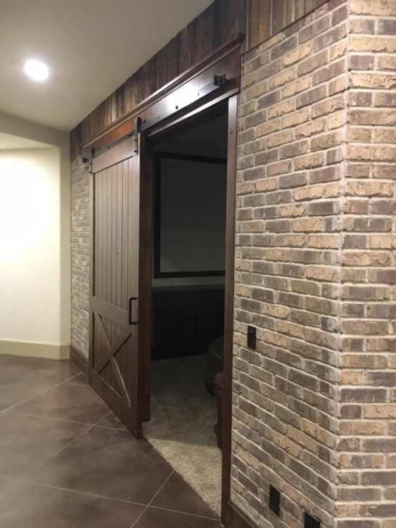 Thin brick used in residential setting