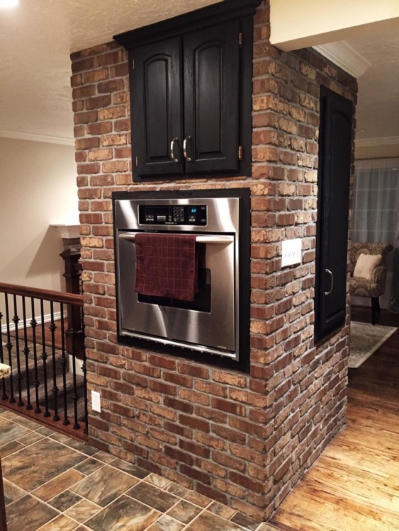 Thin brick used in residential setting