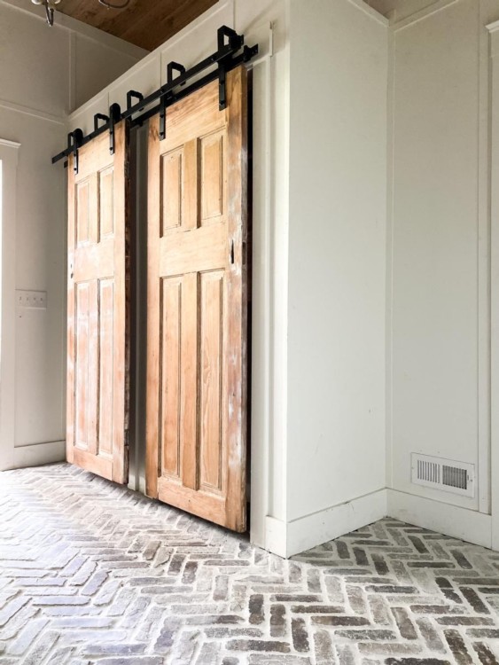 Thin brick used in residential setting