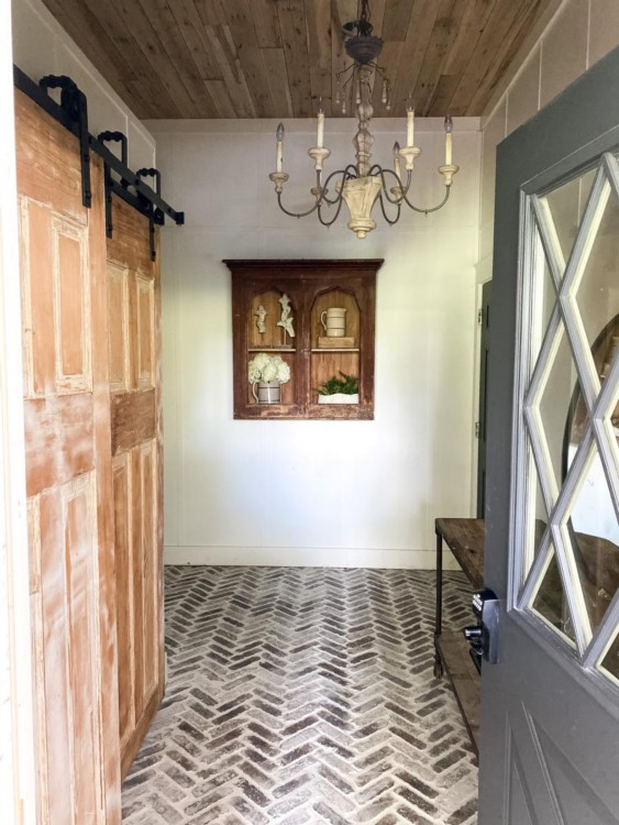 Thin brick used in residential setting