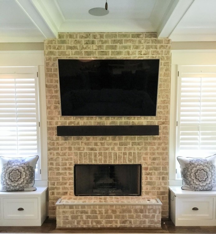 Thin brick used in residential setting