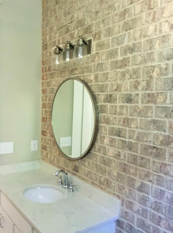 Thin brick used in residential setting
