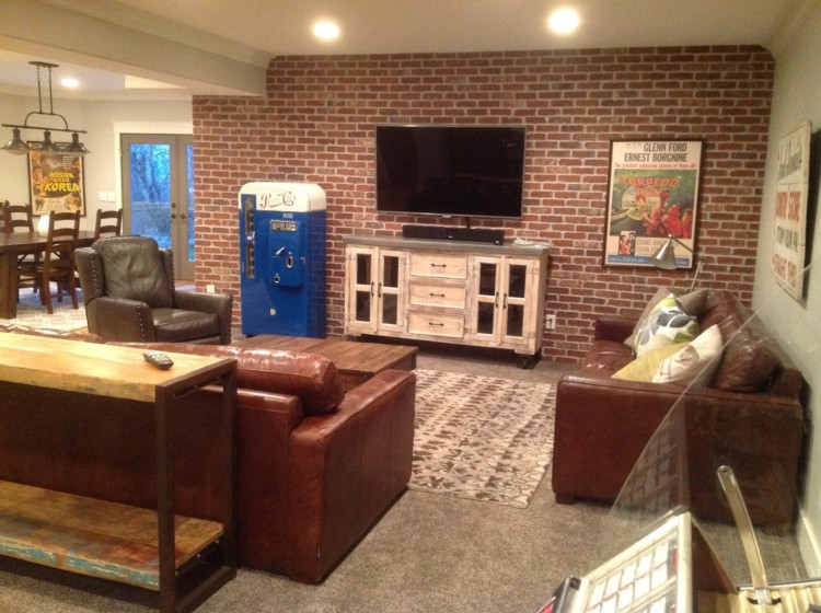 Thin brick used in residential setting