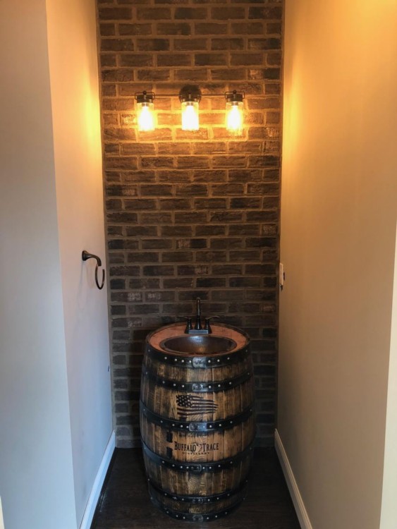 Thin brick used in residential setting