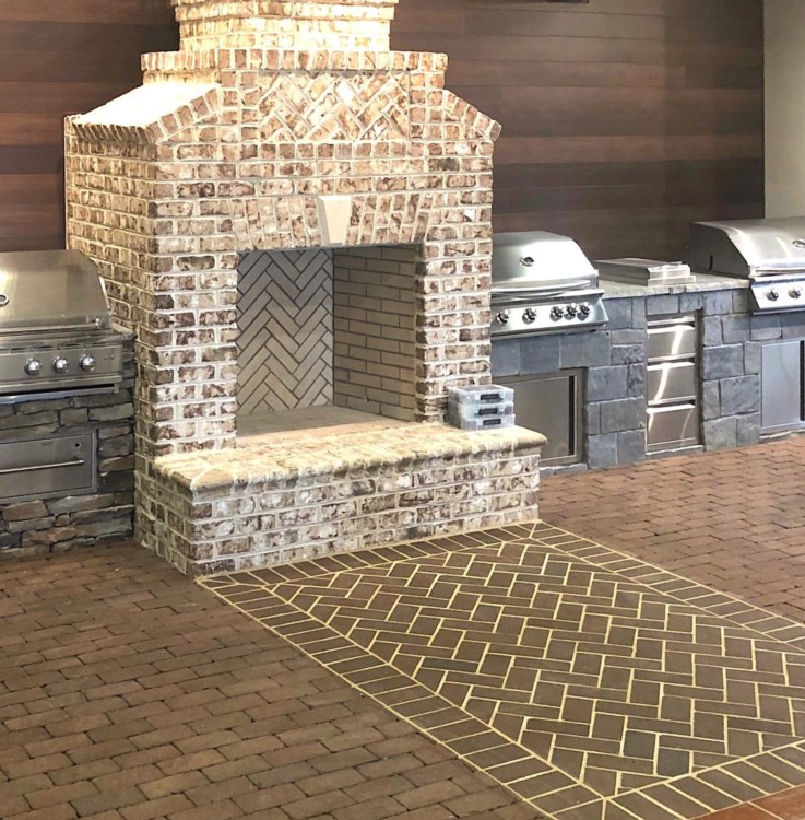 Thin brick used in residential setting
