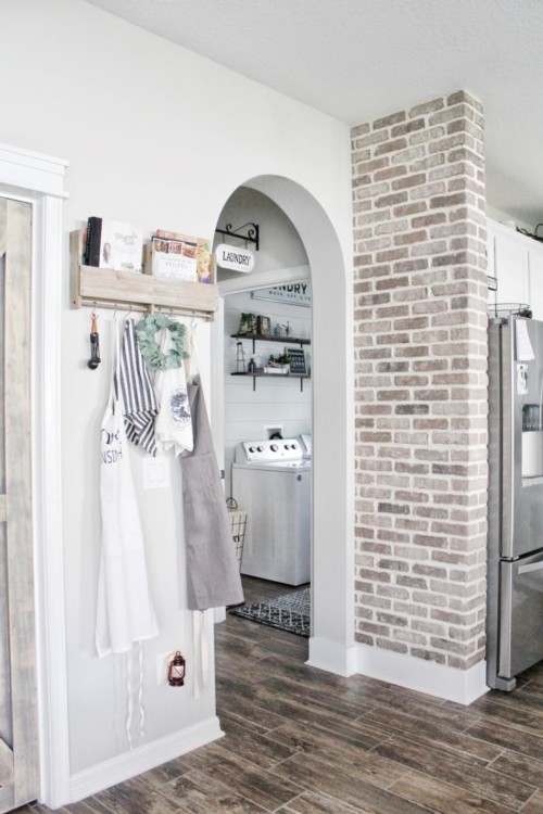 Thin brick used in residential setting