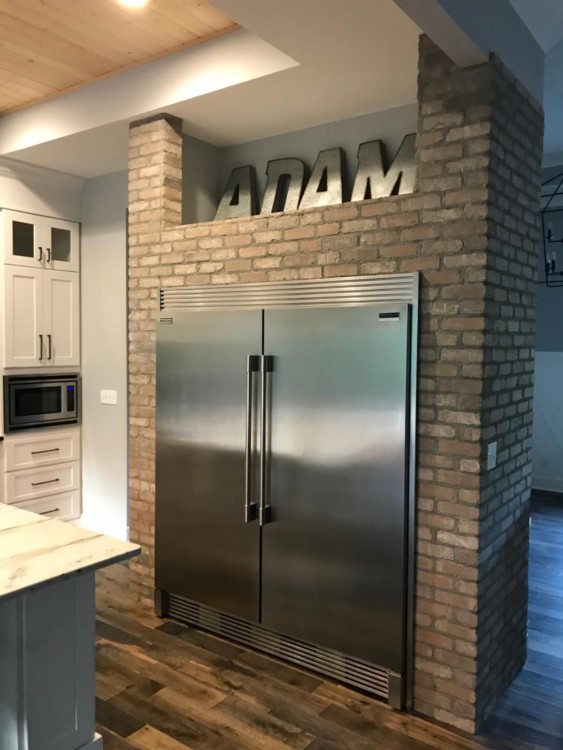 Thin brick used in residential setting