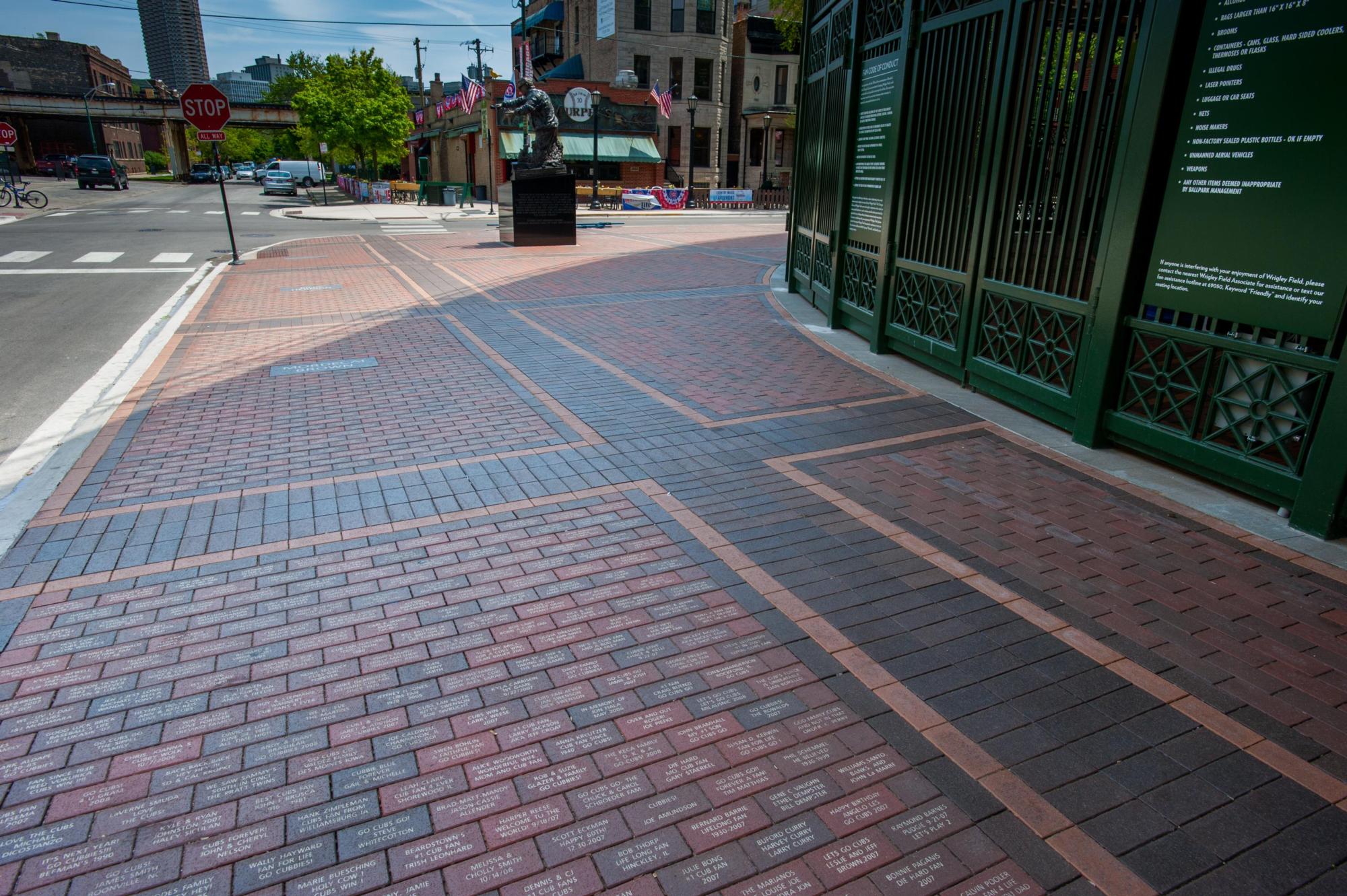 Brick walkway of Wrigley Field 1060 Project - Phase 2