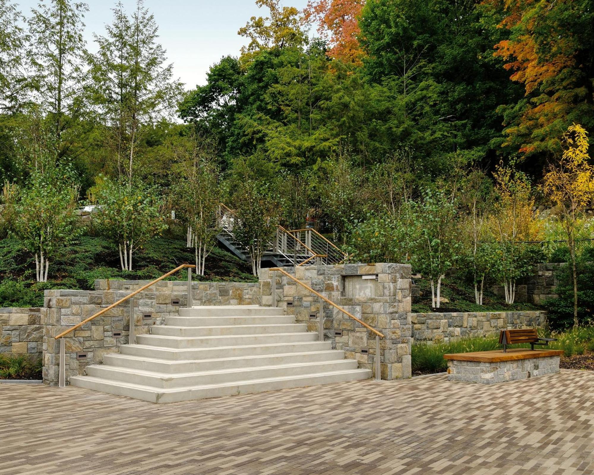 An image of the brick paving at GE Management Development Institute