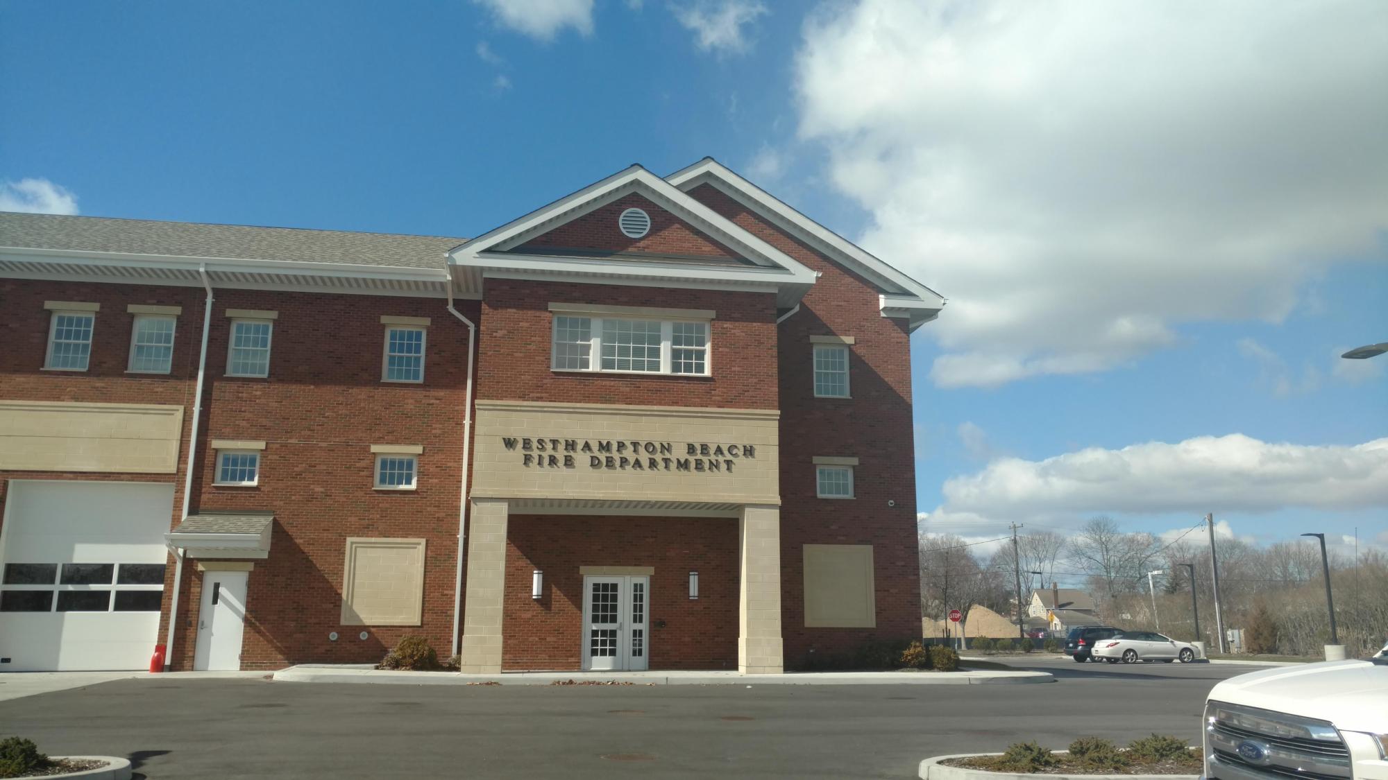 And image of the Westhampton Beach Fire House bricked building