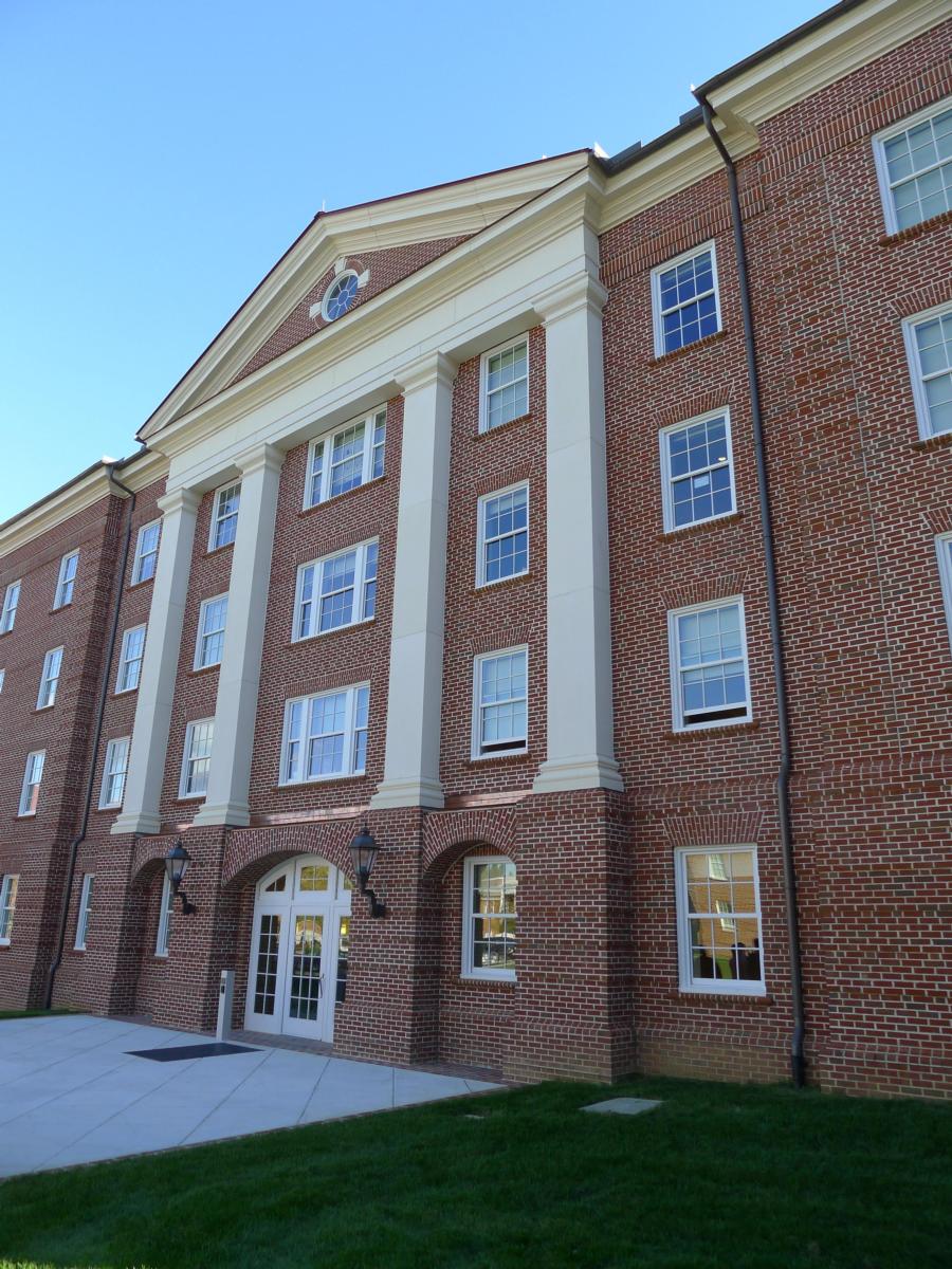 Image of the bricked exterior of Register Hall at Longwood University